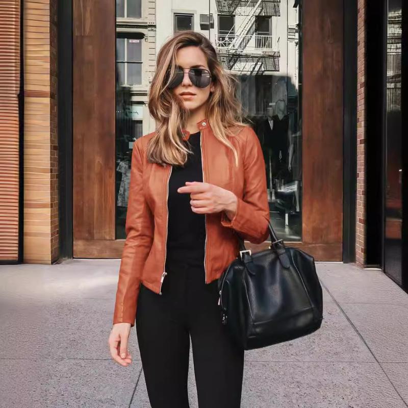 Leather Jackets | Abigail Women’s Leather Moto Jacket Coats & Jackets Leather Jackets